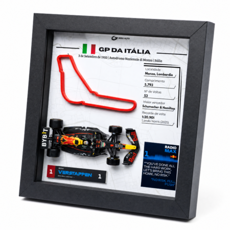 Quadro Eternal Lap — Max Verstappen · GP da Itália — 3 4 angle