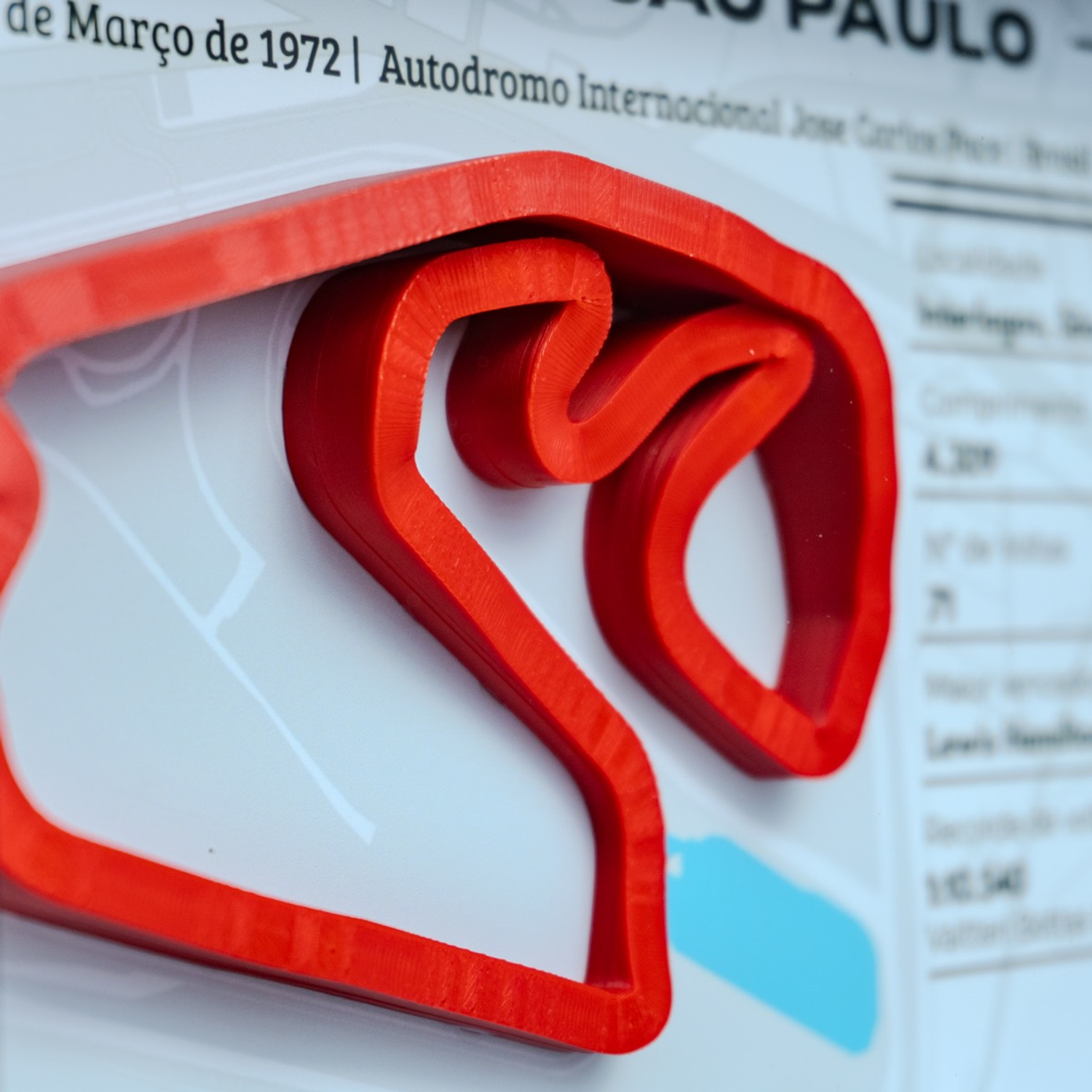 Quadro Eternal Lap — Max Verstappen · GP de São Paulo — closeup relevo